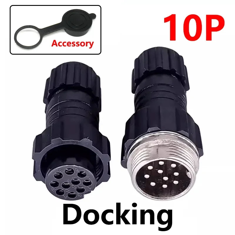 5/20Sets GX16 M16 QL16 16MM Aviation Plug&Socket:Male Female Docking Back Nut Panel Mounted Connector with 2/3/4/5/6/7/8/9 Pins
