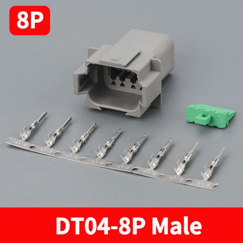 5/10/100 Sets Deutsch DT Series Waterproof Connector DT04-2P DT06-2S Male Female Docking Harness Plug 2P 3P 4P 6P 8P 12P Socket