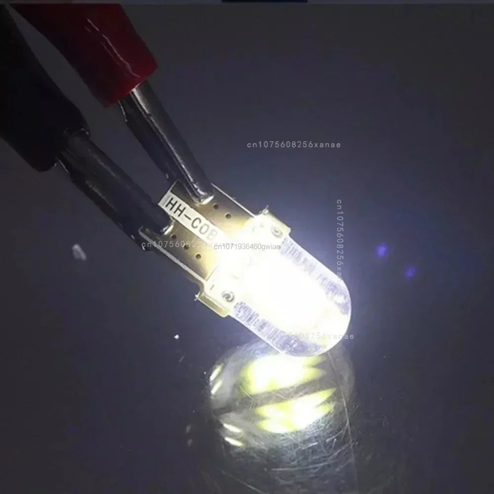 10pcs Car Interior Lamps T10 194 168 W5W COB 4 SMD LED CANBUS Silica Bright White Wedge Clearance License Light Bulbs Car Amagi
