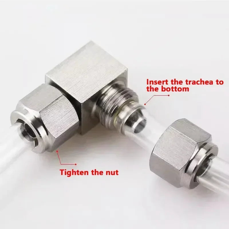 Pneumatic Push-In Fitting Set, Copper Nickel Plated Air Hose Connectors for 4mm–16mm Tube (KPU KPV KPE KPZA KPM)