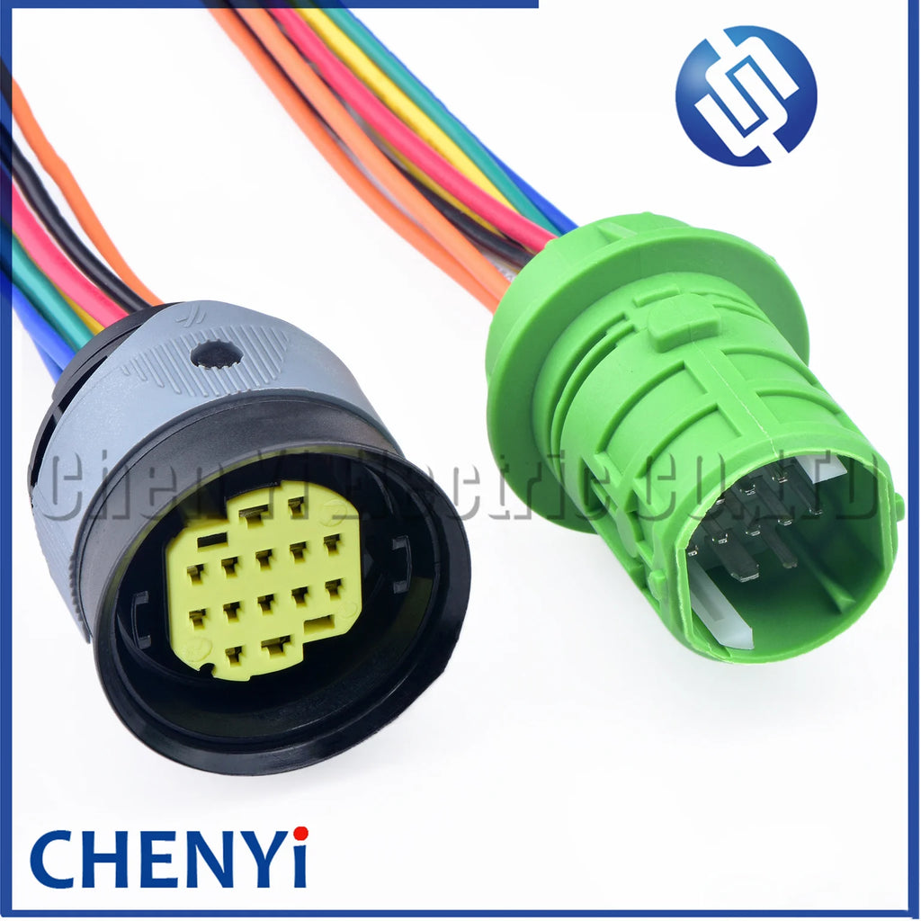 14 Pin Automotive Waterproof connector Headlight Wire harness Plug socket 10847366 DTBFHPE14BKSV For Fiat Ducato Maserati Sicma