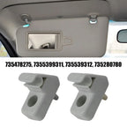 2Pcs Sun Visor Holder Mount 735478275 7355399311 For Fiat Grande Punto Grey Car Sun Visor Hanger Clips Holder