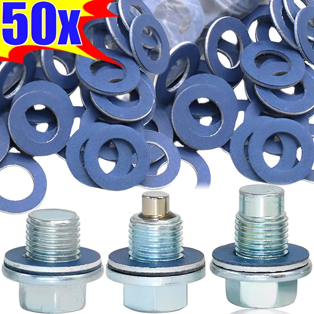 Car Oil Pan Drain Screw Gasket Engine Sump Oil Drain Bolt Seal Gasket 12mm Hole Nut Seal Ring for Toyota Lexus OE# 90430-12031