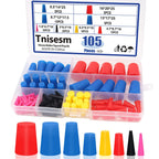 105 Pcs High Temp Masking Plugs Powder Coating Silicone Cone Plugs Assortment Kit Car Maintenance Reusable Accessories