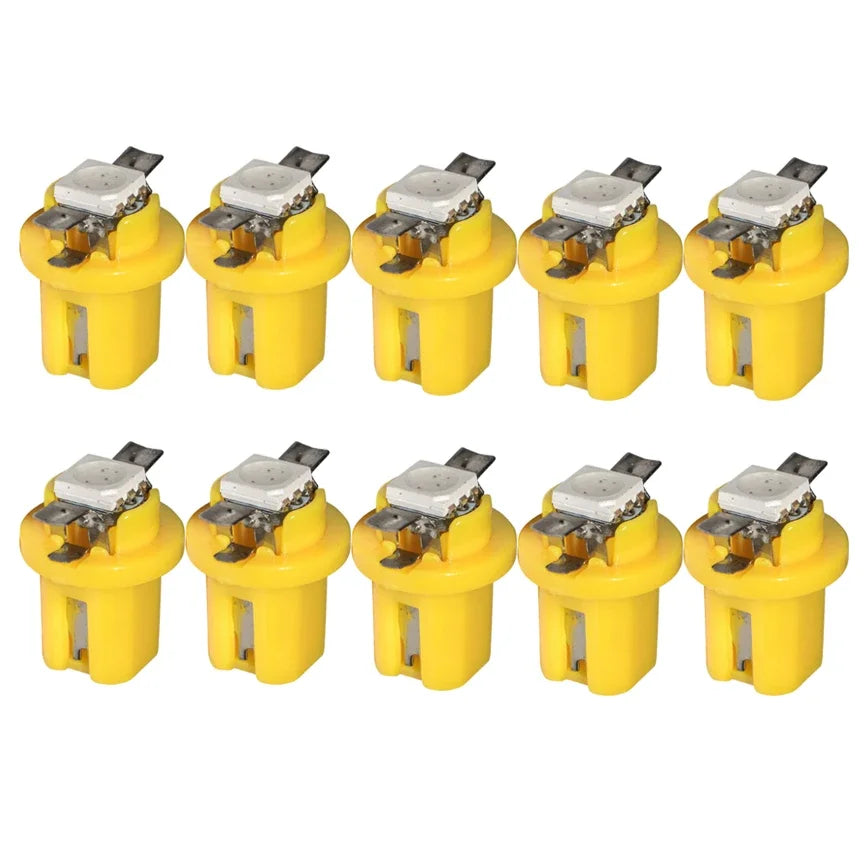 T5 LED Car Bulbs B8.5d Auto Car Dashboard Speed Lights Bulb Car Interior Lamp Accessories Dashboard Side Switch Lamps 12V