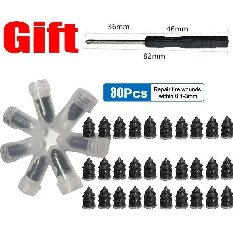 Vacuum Tyre Repair Nails for Car Trucks Motorcycle Scooter Bike Tire Puncture Repair Tubeless Auto Tires Repair Tools Amagi