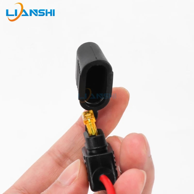 Automobile waterproof fuse box, car modified fuse socket, fuse holder with 30CM wire and fuse sheet