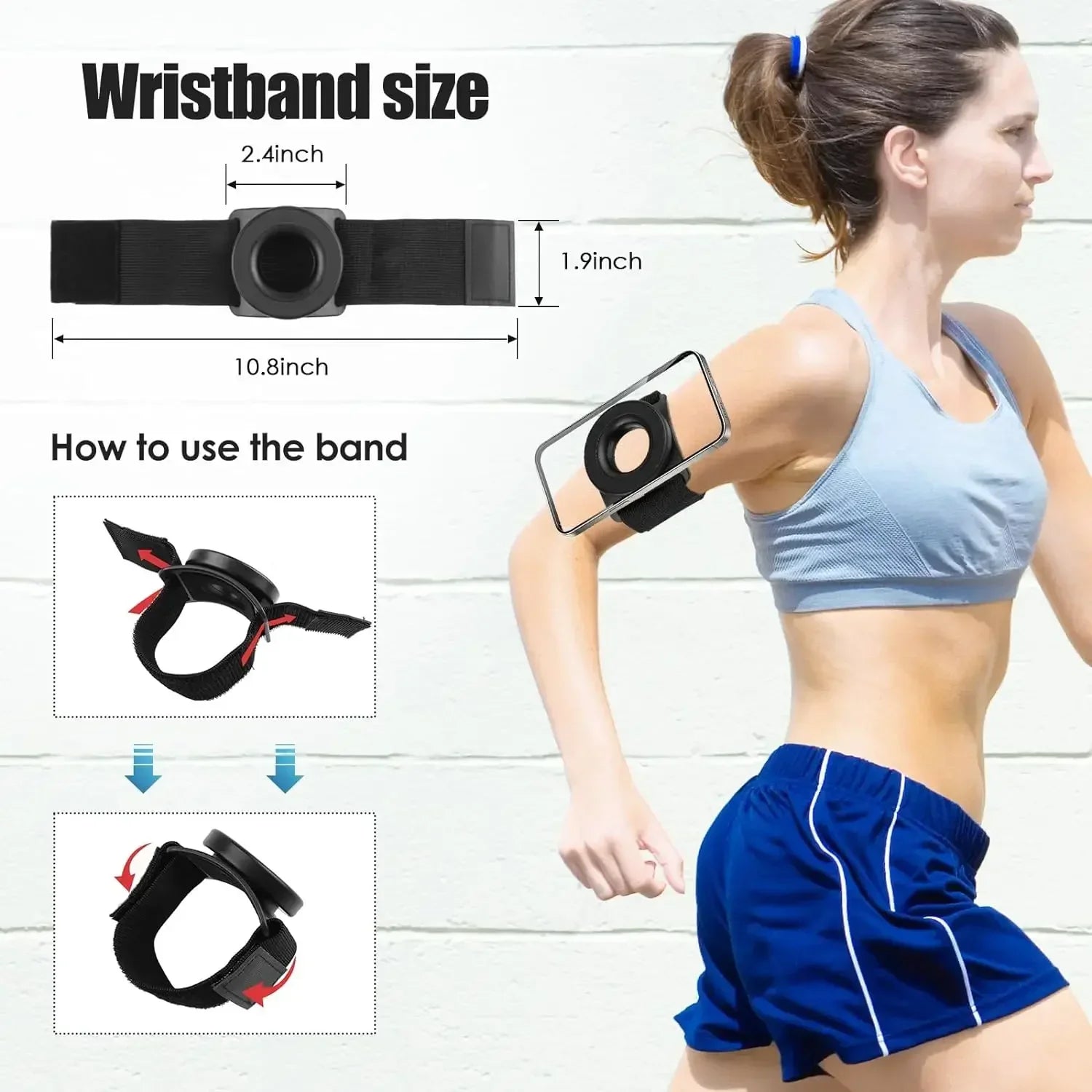 Strong Magnetic Suction Phone Holder with Wrist Strap Arm Mount for IPhone 12-16 Pro Max Samsung Mobile Bracket Amagi