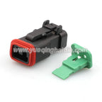 2 PIN Connector Waterproof 1.6mm Series Male Female Connectors Black Auto Plug For Mazda DT04-2P-E005 DT06-2S-E004