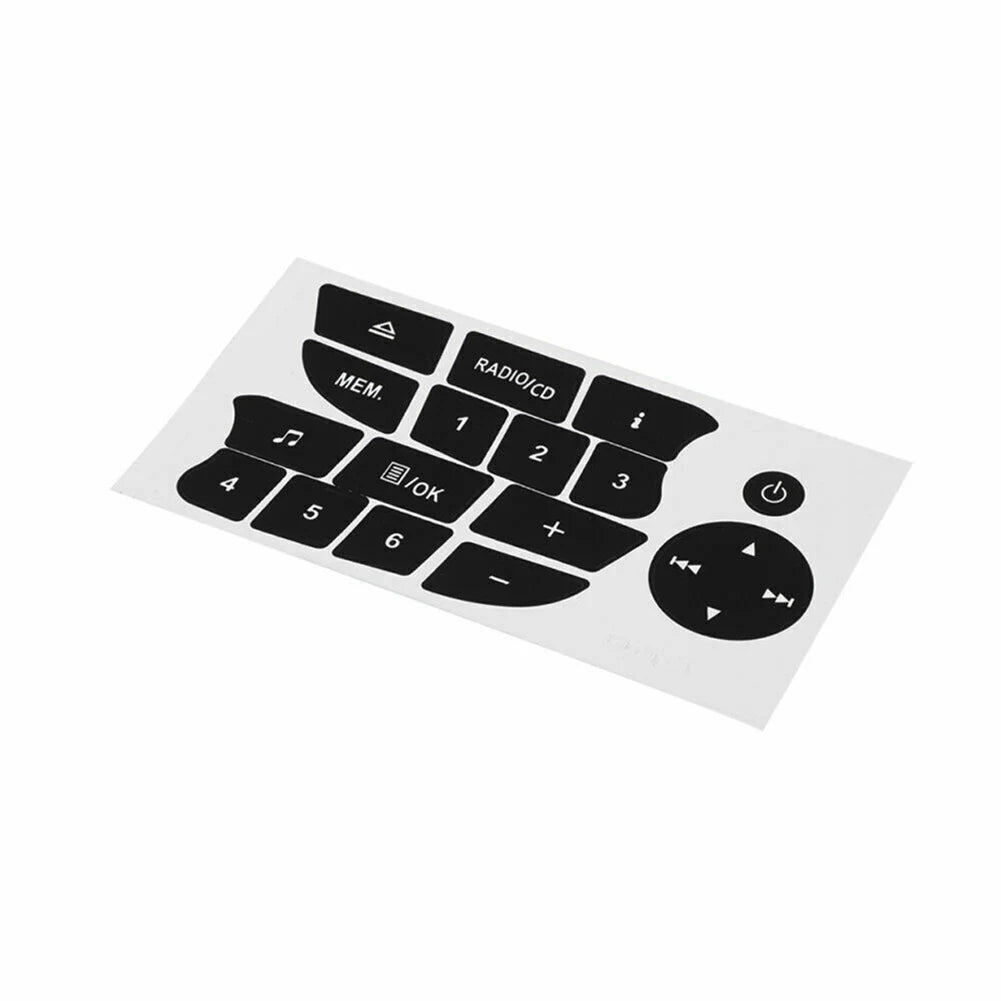 Car Audio Button Repair Sticker For Renault Clio 2009-2011 For Renault Megane 2009-2011 Repair Decal Stickers Accessories