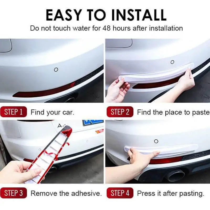 6/4Pcs Anti-collision Car Bumper Protector Large/Small size Strip Guard Corner Protection Strips Scratch Crash Blade Auto Tools