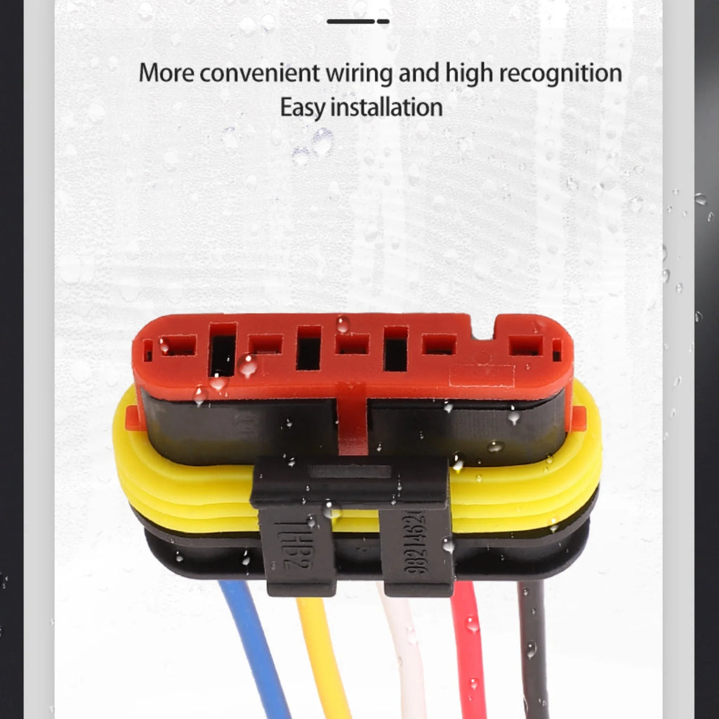 AMP 5-PIN Waterproof 1.8mm Male Female Connectors Plug Wire 18 AWG Harness For Car Motorcycle 282107-1 282089-1