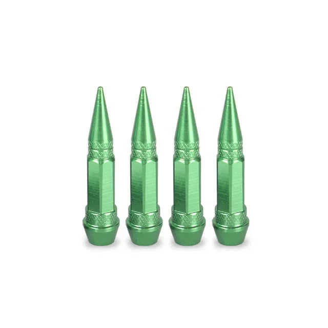 4pcs Premium Aluminum Spike Wheel Stem Caps 45/60mm for Cars Trucks Bikes Motocycles Valve Dust Protection with Edgy Style amagi