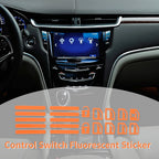 Luminous Car Window Button Sticker Night Glowing Lifting Switch Safety Decoration Stickers Door Window Lifter Switch Decals