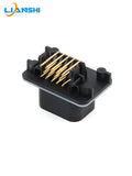 PCB board end connector 14-core bent pin holder all gold-plated new energy ECU waterproof connector 1-776266-1