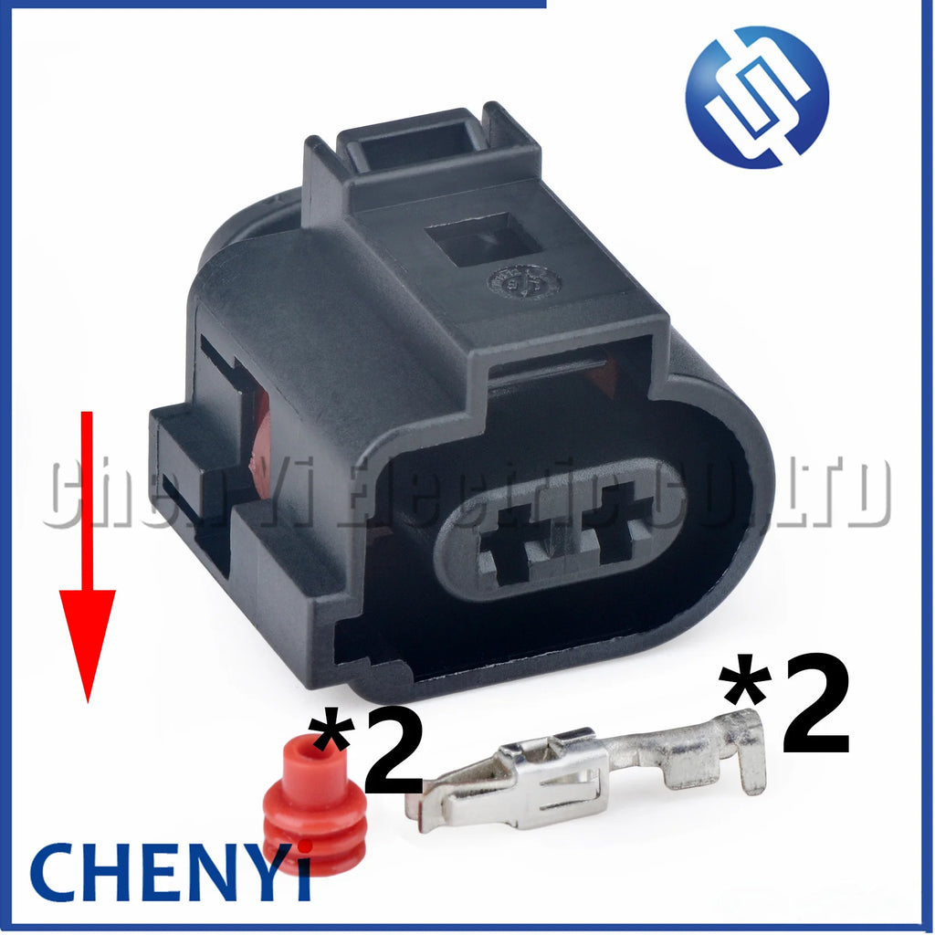 2 Pin auto Parking Brake Actuator connector solenoid valve plug 1J0973722 1J0973722A 6X0973722G 1717692-1 1717692-2