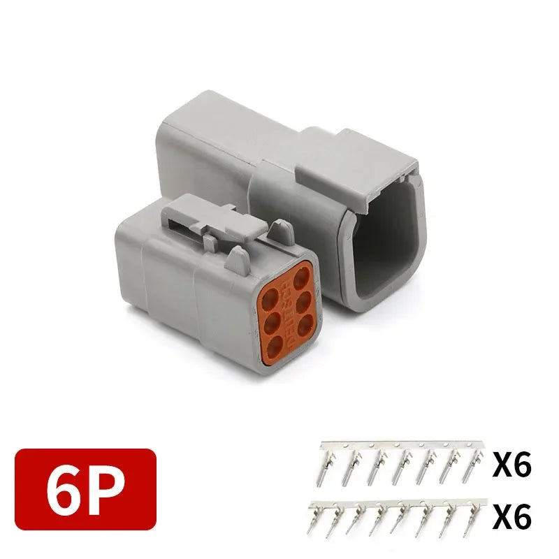 Deutsch DT/DTM/DTP/DTF Series Waterproof Connector 2-12Pin | Flange Mount for Automotive & Industrial Wiring Harness