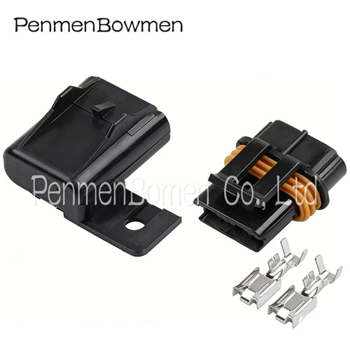 1 Set 2 Pin Auto High Current Fuse Holder Fan Electrical Cable Connectors Wire Harness Plug 12033769 for Metri pack 630Series