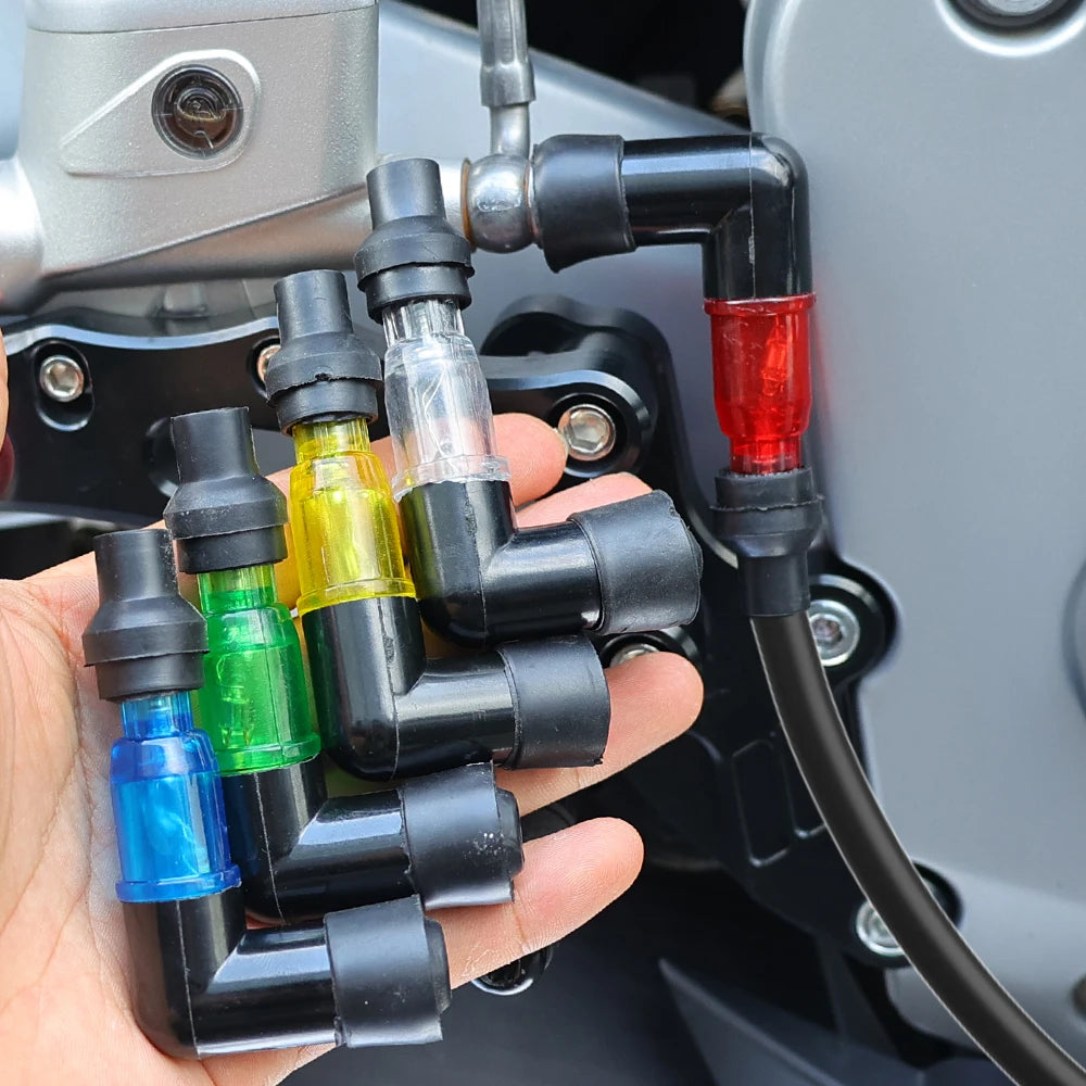 Motorcycle Ignition Spark Plug Cap Universal Flash Spark Plug High Pressure Cap Elbow Shaped Motorcycle Modification Accessories