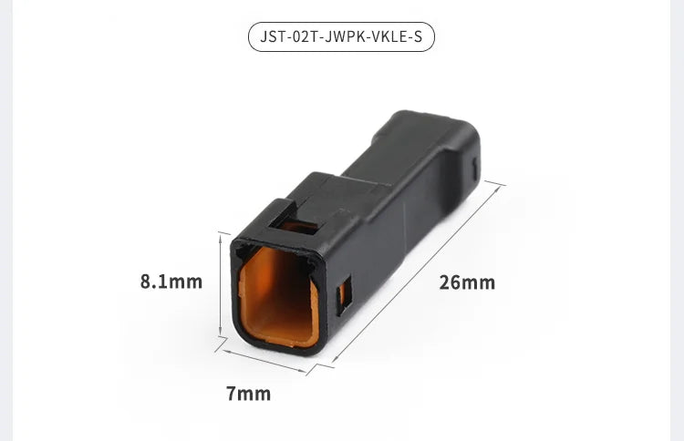 1 Set 2 3 4 6 8 Pin JST Miniature Small Current Rearview Mirror Black Electrical Connectors Wire Harness Plug for Motorcycle