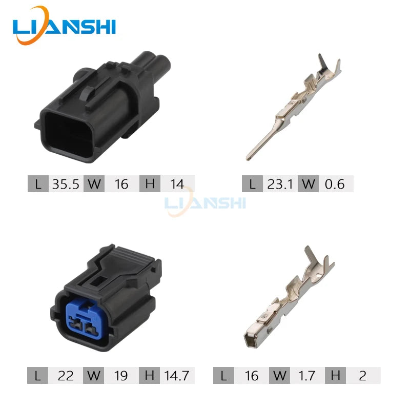 5set HP285-02021 HP281-02020 Automotive waterproof connector plug for Hyundai Kia Trunk 2pin harness connector DJ7029C-0.6-11/21
