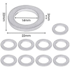 14mm Aluminum Oil Drain Plug Crush Washer Set Non-Slip for Lasting Sealing Car Exterior Accessories for Oil Change Compatible