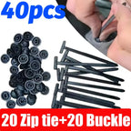 Nylon Cable Tie Buckle Universal Car Fender Trunk Engine Guard Panel Wire Management Secure Auto Fastener Screw Replacement Clip