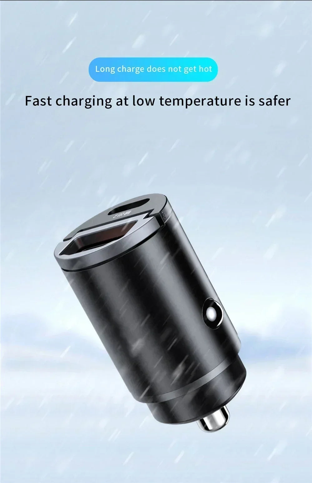 200/100W Mini Dual Ports USB Car Charger Lighter Fast Charging Phone Charger Adapter for IPhone 13 12 Xiaomi Huawei Samsung Amag