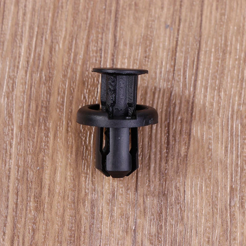 50/100Pcs 10mm Diameter 10mm Black Plastic Auto Fasteners Rivets Clips Vehicle Car Bumper Door Panel Liner Clips Retainer