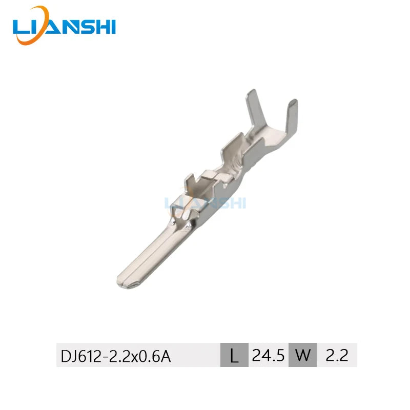 100pcs 1500-0105 Automotive connector terminal 2.2 Insert eco-friendly brass DJ612-2.2×0.6A