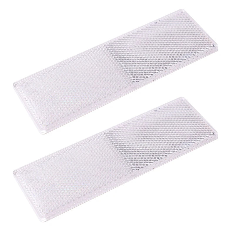 Truck Trailer Rectangle Plastic Reflector Reflective Tape Adhesive Auto Safety Night Warning Plate Stickers Car Accessories