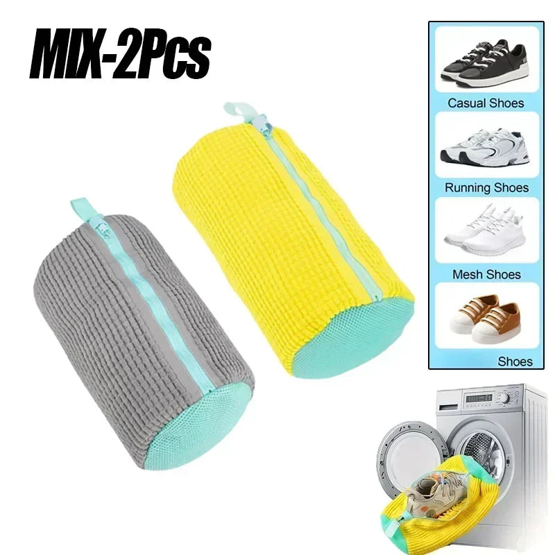 1-2PCS Wash Shoes Bag Padded Net Laundry Shoes Protector Fluffy Fibers Polyester Washing Shoes Machine Laundry Bag Drying Amagi
