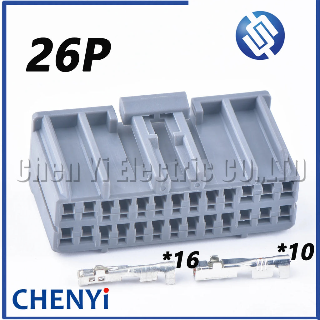 26 Pin Automobile power amplifier plug Audio plug socket Connector 917992-6 917992-2 178801-6 90980-11390 With Pins For Honda