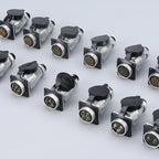 P28 Aviation Connector, Square Flange Socket, Male/Female Circular Butt Joint, 2/3/4/5/7/10/12/14/16/19/20/24 Pin, P28K2Q PLS28