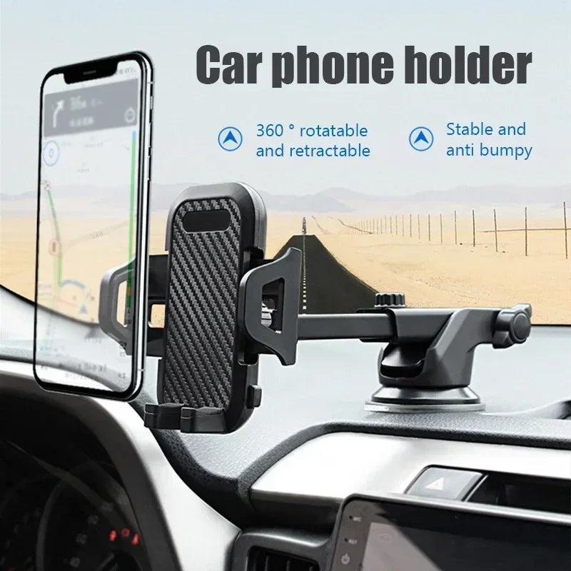 For iPhone 15 14 13, Gravity Suction Cup Dashboard Car Phone Holder, Car Mobile Support Smartphone Mount amagi
