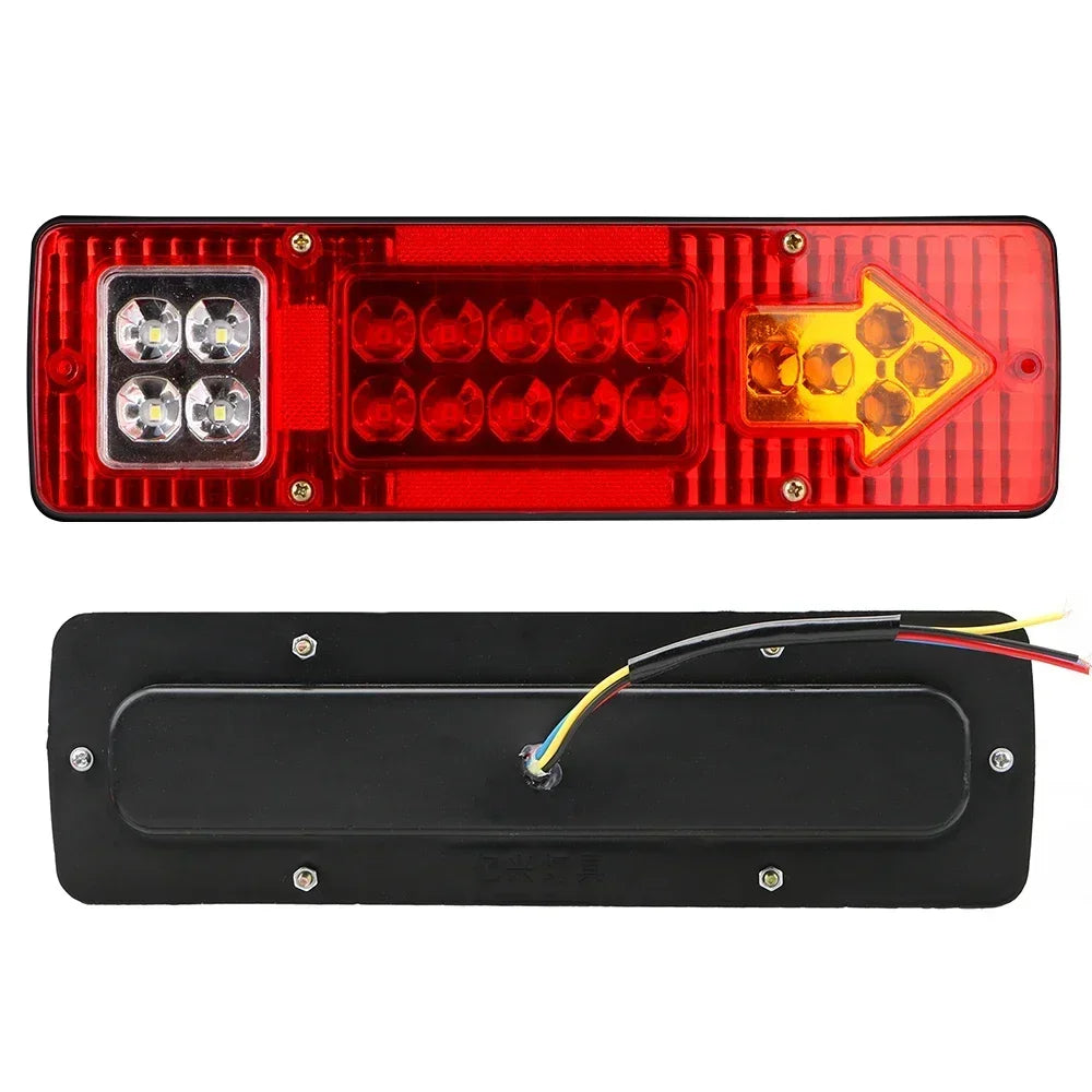 24V Trailer Truck LED Rear Taillight Arrow LED Tail Lamp Boat RV Caravan Van Reversing Night Driving Safety Warning Light Amagi