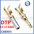 20 Pcs Deutsch DTP 2.3mm Series Pin Contact 1062-12-0144 1060-12-0144 brass Gold plating 14-12 AWG Wire Size Crimp Terminals