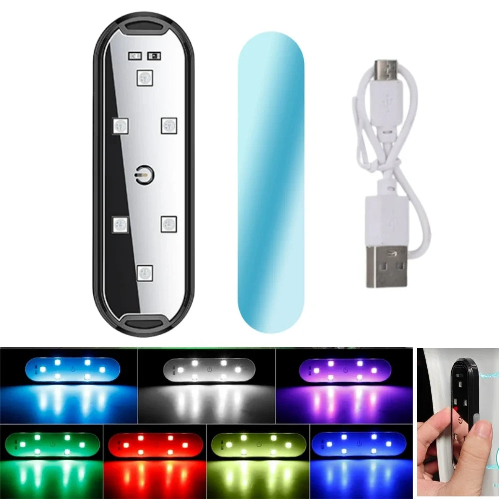 Car Door Lights LED Colorful Flashing Decorative Welcome Light Magnetic Paste Auto Open Door Emergency Warning Signal Lamp Amagi