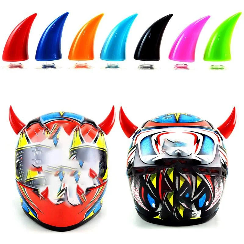 Short Devil Horns Stickers Helmet Decoration Motorcycle Bicycle Helmet Styling Headwear Devil Wings Decor Helmet Amagi