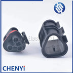 1 set Black 3 Pin female or male Automotive waterproof connector plug Harness connector sheath 14165.592.699