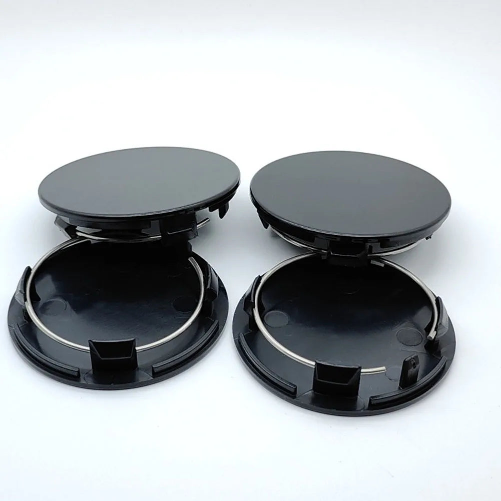 4pcs 70mm Car Black / Silver Universal Car Wheel Hub Center Cap Cover Wheel Hub Center Badges Fit For RM Rims Type