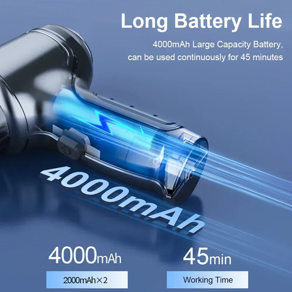 Car Vacuum Cleaner Strong Suction Cleaning Mini Machine Wireless Portable Handhled Blower Machine Air Duster for Home Appliances