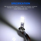 Upgrade 2PC NEW H1 6000K Super White 55W LED Headlight Bulbs Kit Fog Driving Light Voiture Wholesale Quick Delivery CSV Amagi