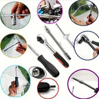 46/53Pcs Socket Wrench Set Quick Ratchet Wrench Screwdriver Toolbox Durable Belt Storage Easy to Carry for Car Bicycle Motorcycl