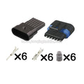 6 Pin 1.5mm Male Female Waterproof Electrical Flat Accelerator Pedal Plug Sensor Socket Connector 12162210