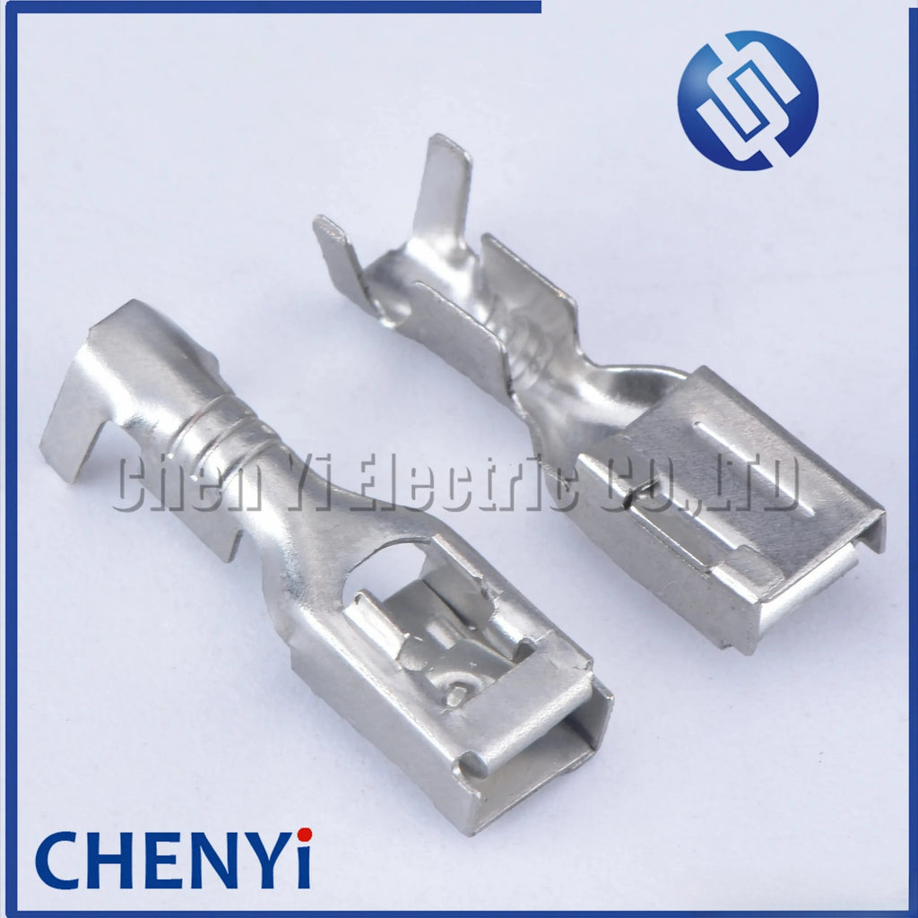 50 Pcs female or male 4.8mm series Brass tin plating crimping plug connector terminal Pins 8100-0466 8100-0447 8100-0448