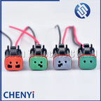 Black 2 Pin excavating machinery Heavy Industry Machinery headlight boom light Wire Harness Plug DT06-2S DT04-2P A B C D 4 types