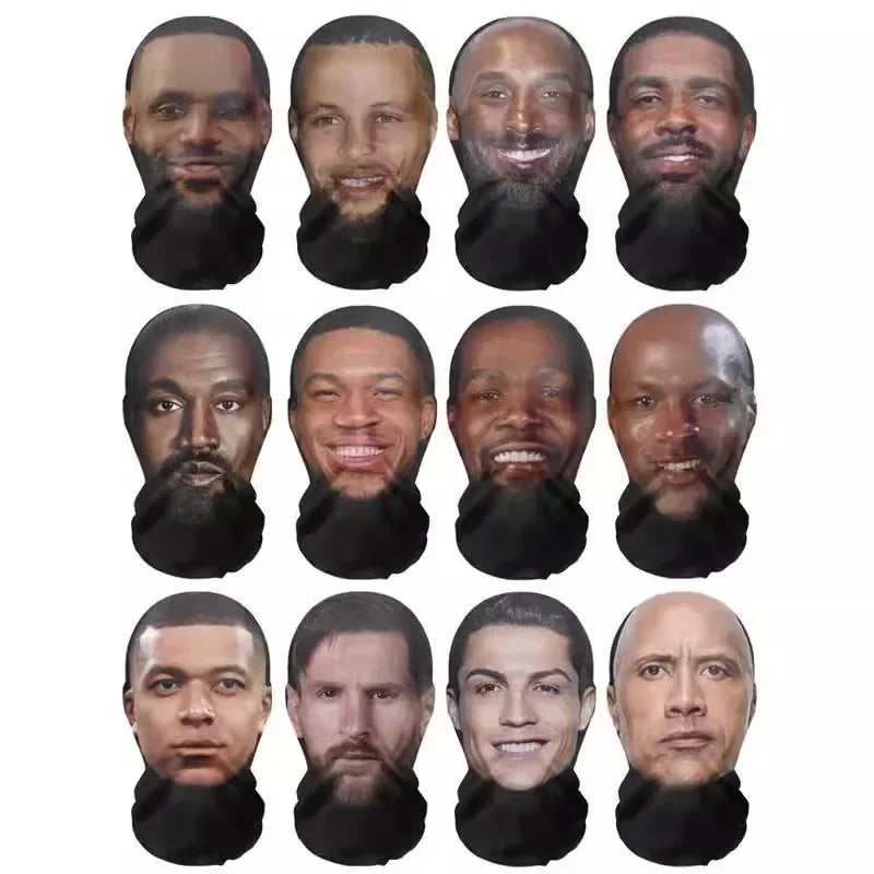 Creative 3D Face Show Spoof Trick Hood Full Face 3D Mask Party Mask Amagi