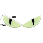 2-6Pcs Luminous Eyes Car Stickers 3D Reflective Demon Cat Eyes Sticker for Auto Motorcycle Night Light Warning Decoration Decals