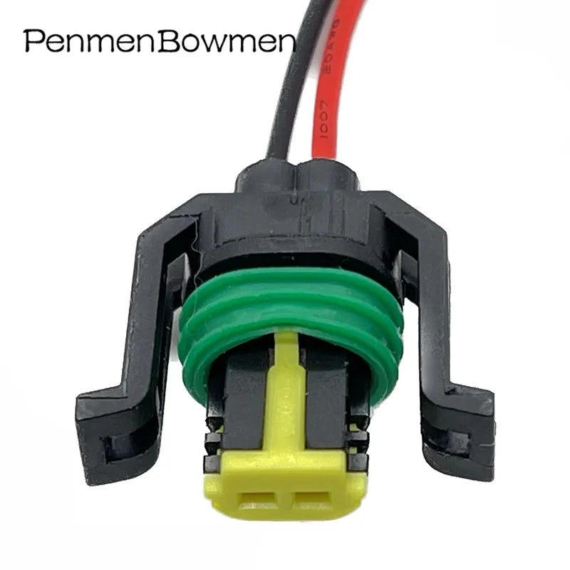 1 Set 2 Pin Automobile Fuel Injector Socket Waterproof Wiring Harness Female Connector Sheath with Wire 444040-2